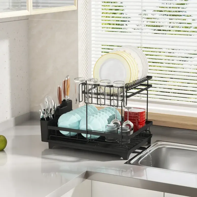 Escurridor De Platos Negro Tolucci-1775483281386