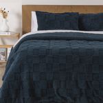 Plumon King Jacquard Sherpa Cuadrado Azul Mashini-1776358130948