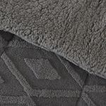 Plumon King Jacquard  Sherpa Rombo Gris Mashini-1776358414166
