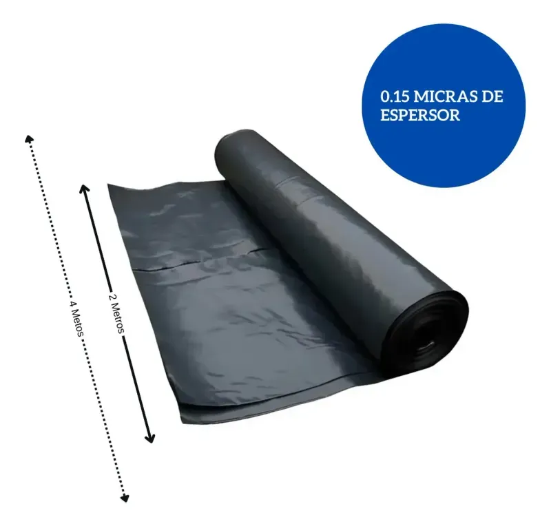 Polietileno Negro Recuperado 2 A 4 Mt 0.15 Micras X Metro-1776784245909