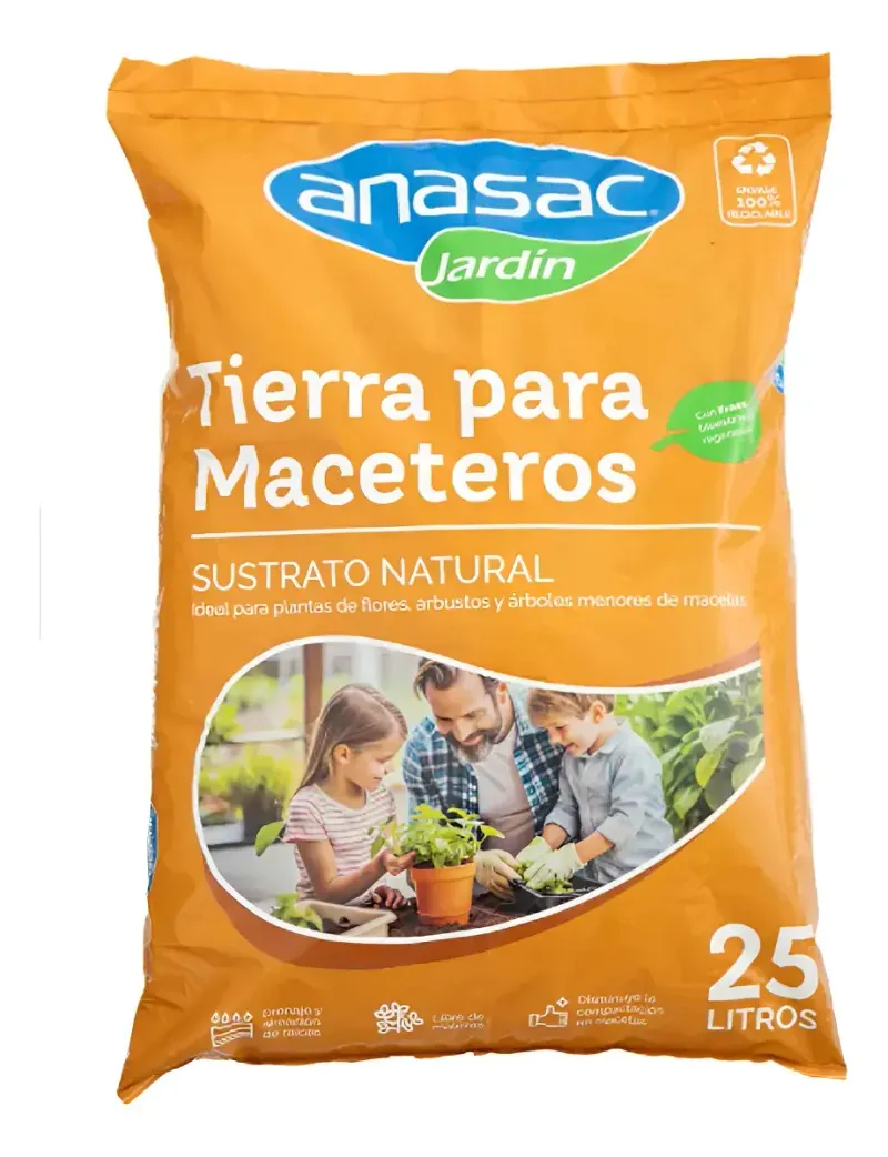 Tierra P/Macetero 25Lts Anasac-1776785638144