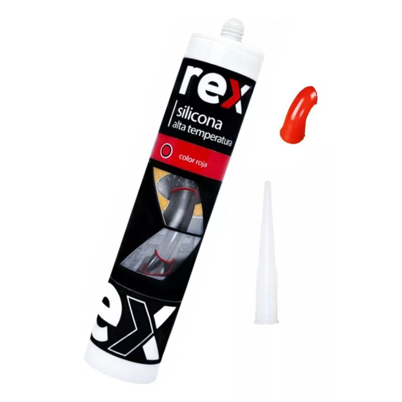 Silicona Alta Temperatura Roja 300Ml Rex-1776875607029