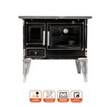 Cocina A Leña 92*62Cm Con Kit Negra Alcazar-1739211310471