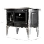 Cocina A Leña 92*62Cm Con Kit Negra Alcazar-1739211316234