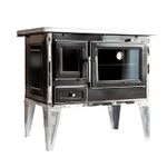 Cocina A Leña 92*62Cm Con Kit Negra Alcazar-1739211323036