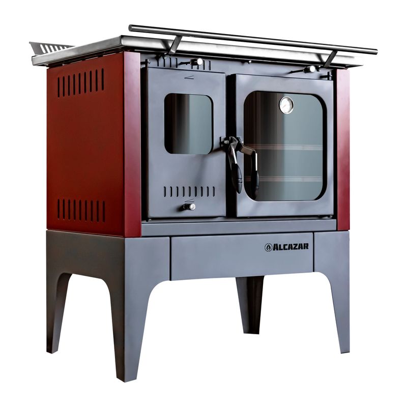 Cocina A Leña Europea S-800 Burdeo + Kit de Instalación Alcazar-1742314448569