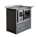 Cocina a Leña Europea M-90 Gris Grafito + Kit de Instalación Alcazar-1742314535496