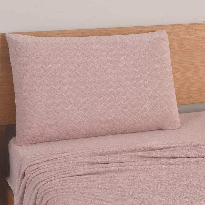 Sabana 2 Plazas Polar Coral Rosada Lisa Chantilly-1778098618824