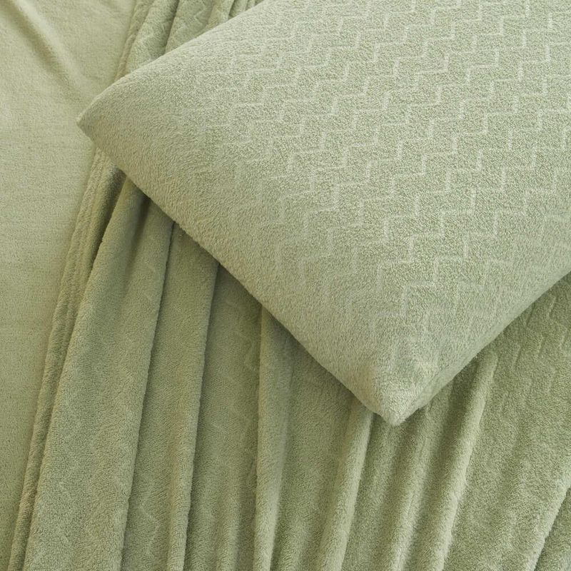 Sabana 2 Plazas Polar Coral Verde Lisa Chantilly-1778098675369