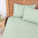 Sabana 2 Plazas 144 Hilos Colores Lisos Verde Mashini-1778100431616