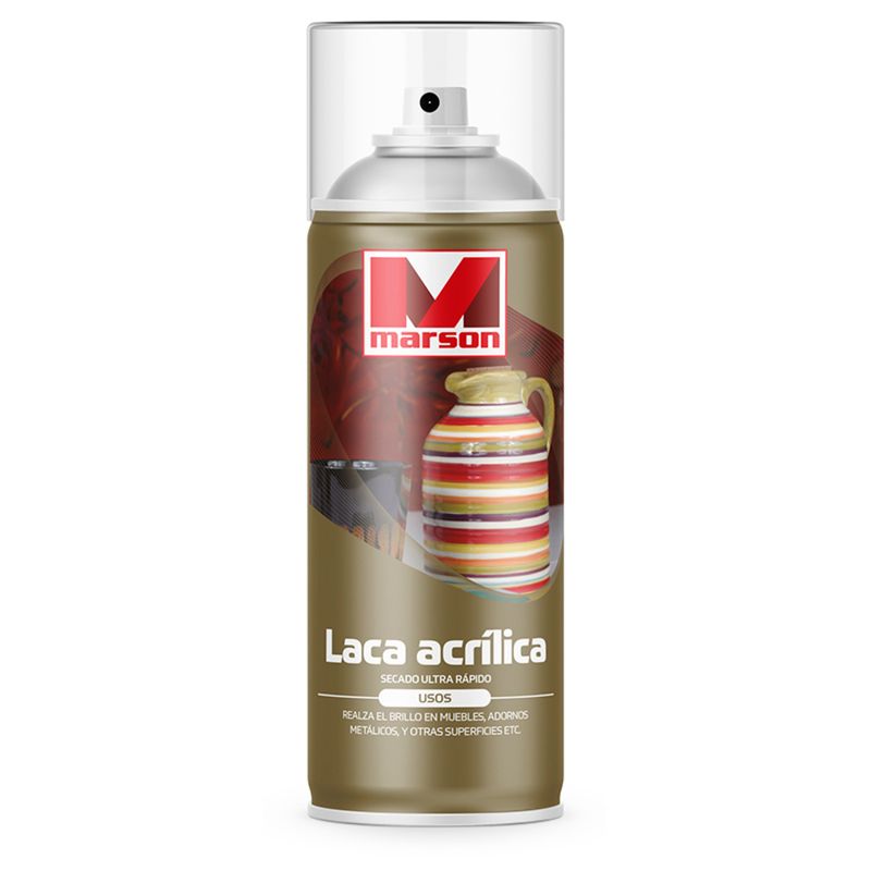 Spray Laca Acrilica Transparente 350Ml Marson-1778537353370