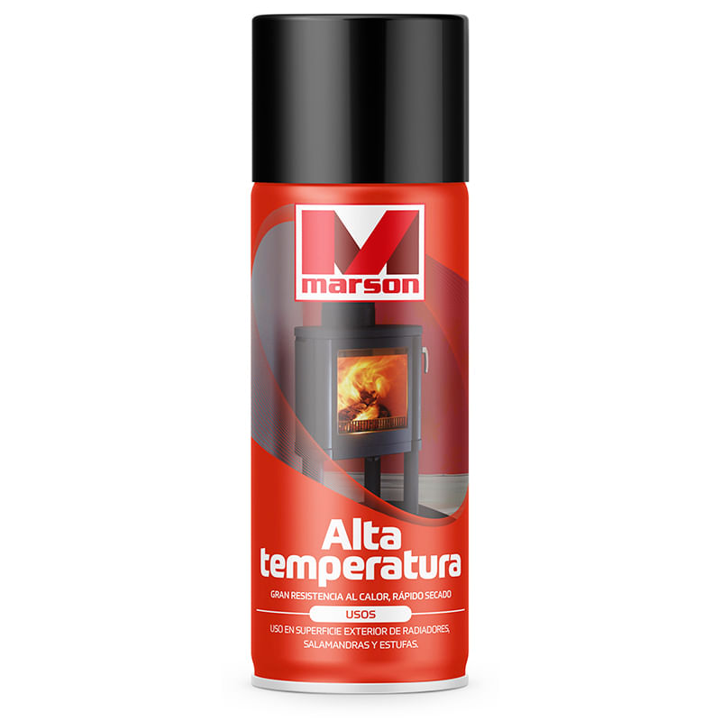 Spray Alta Temperatura Negro 350ml Marson-1778537482776