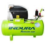 Compresor de aire 2HP 50Lts Huracán 1520 Pro Con Kit Indura-1779888866577