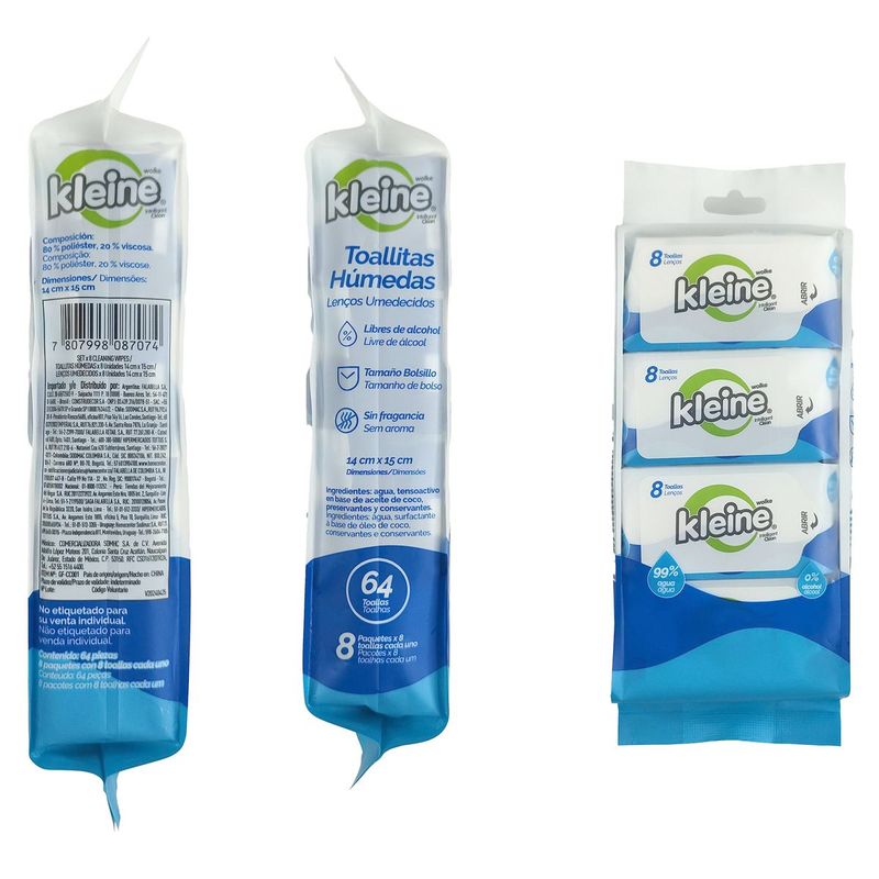 Toallas Humedas 64 Unidades Kleine-1780149459406