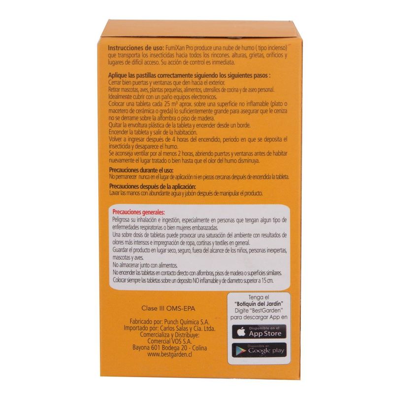 Insecticida Fumixan Pro Pastilla 100 Gr Best Garden-1781040524120