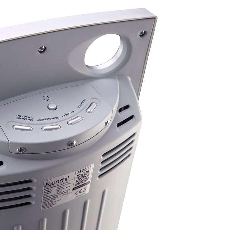 Estufa Electrica Fibra De Carbono Silver 1000W 120K6 Oscilante Kendal-1781279403398
