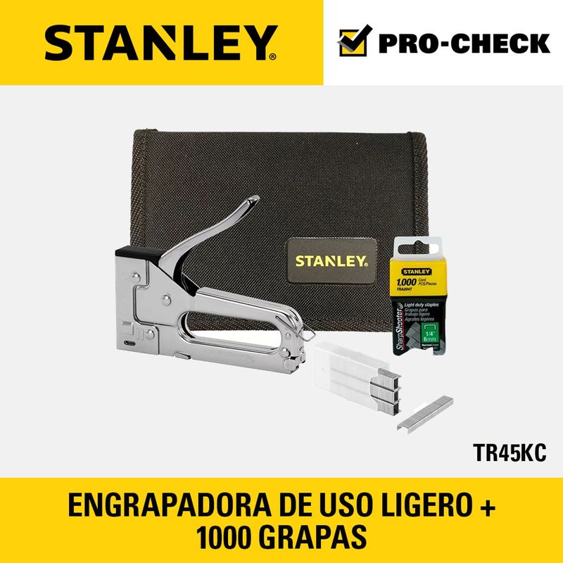 Engrapadora Tr-45 + Grapas + Estuche Tr45Kc Stanley-1781280524657