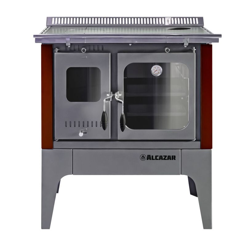 Cocina A Leña Europea S-800 Burdeo + Kit de Instalación Alcazar-1742314435319