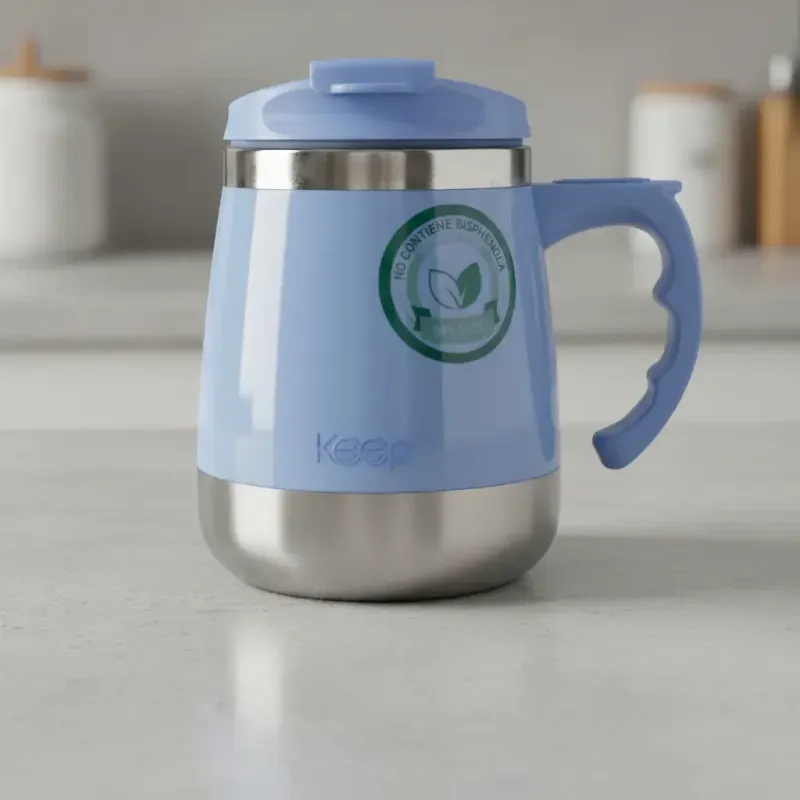 Termo De Agua Mug Outdoor 400Ml Lila Keep-1781875667847