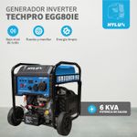 Generador Inverter A Gasolina 6.0Kva 220V Egg80Ie Hylux-1782165933136