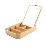 Joyero Organizador Con Espejo Bambu Homewell-1782222412907