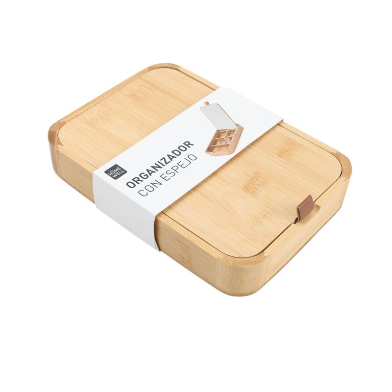 Joyero Organizador Con Espejo Bambu Homewell-1782222451184