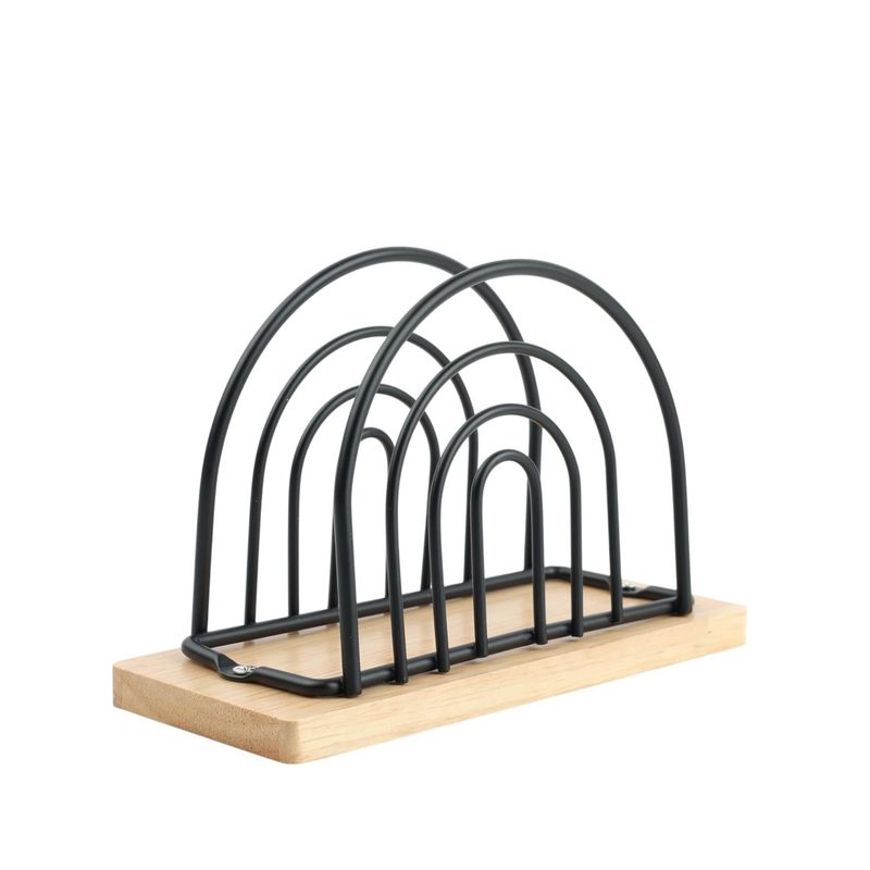 Servilletero Negro 13X5X9.2Cm Metal Arcos Homewell-1782222667211