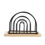 Servilletero Negro 13X5X9.2Cm Metal Arcos Homewell-1782222685582