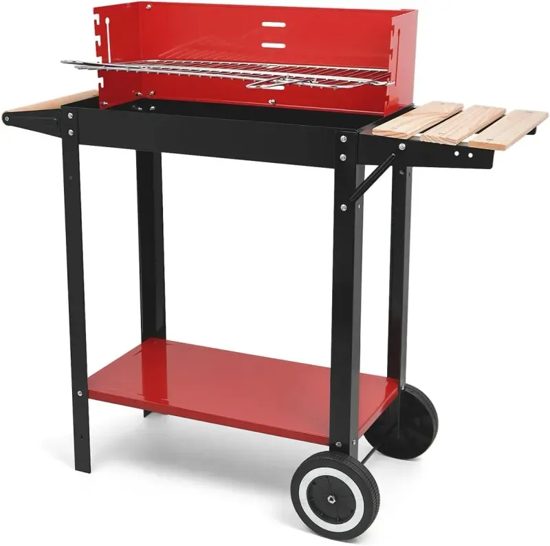Parrilla De Asado Con Rueda Y Repisa 85X28X80Cm Bighouse-1783005568836