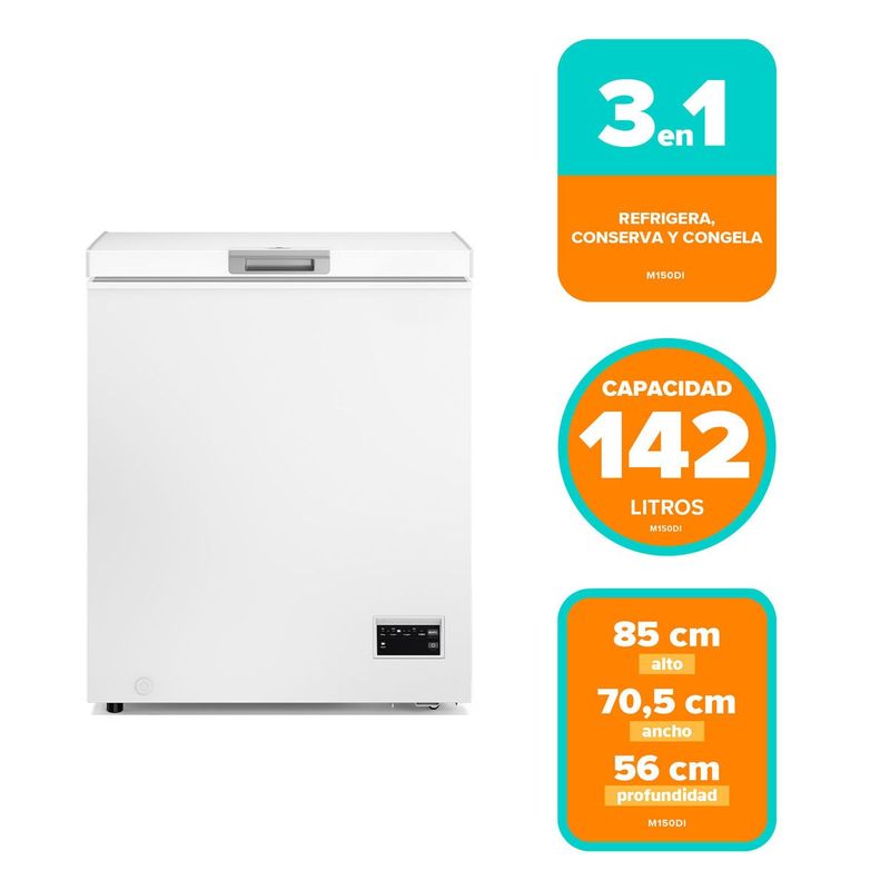 Conservador Horizontal 142 Litros Inverter M150Di Mademsa-1783012702152
