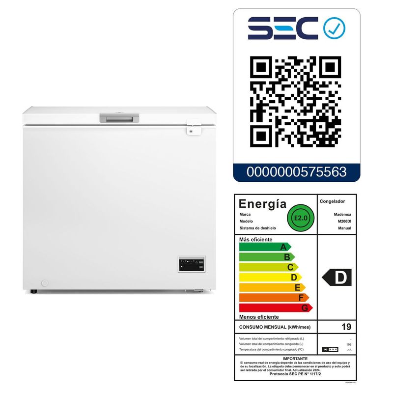 Conservador Horizontal 198 Litros Inverter M200Di Mademsa-1783012789709