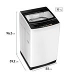 Lavadora Automatica 12 Kilos Fuzzy Carga Superior 12 Bzb Blanca Mademsa-1783017322740