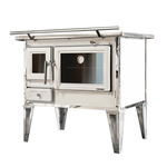 Cocina a Leña Calbuco L 70 Blanca 72X56CM + Kit de Instalación-1742313830484