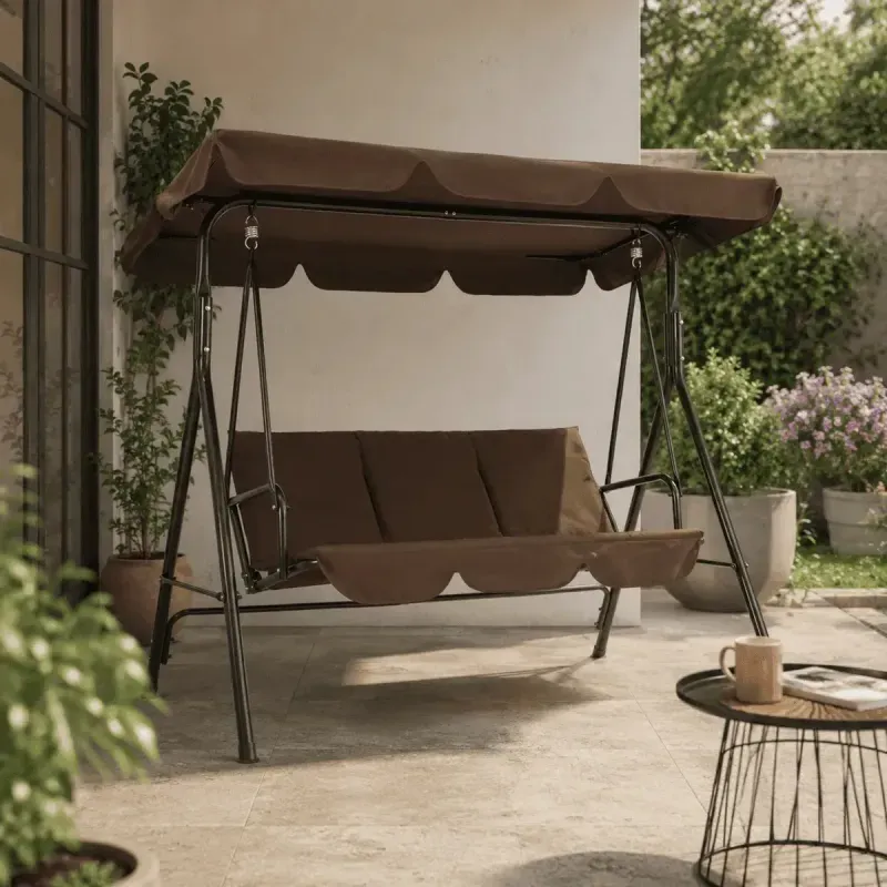 Sillón Columpio Café 170x110x153cm Casa Viva-1784931310157