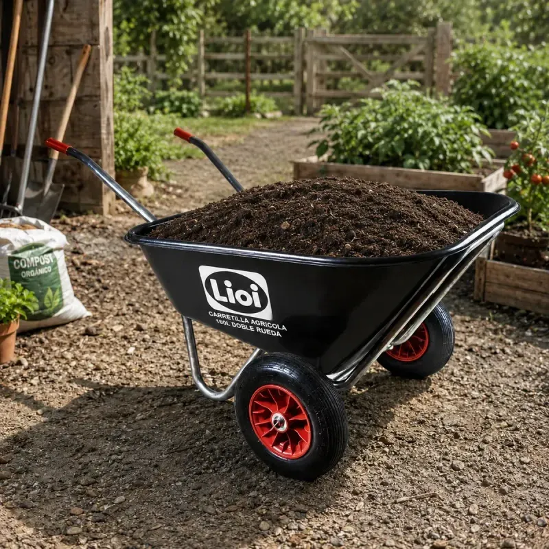 Carretilla Agrícola 160 Litros Doble Rueda Lioi-1785190999483