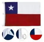 Bandera de Chile 120x180cm Estrella Bordada Doral-1786470672792