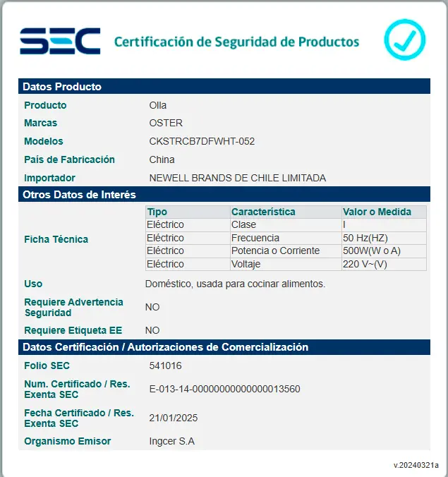 Arrocera Multiusos Roja Ckstrc4723 Oster-1786478095565