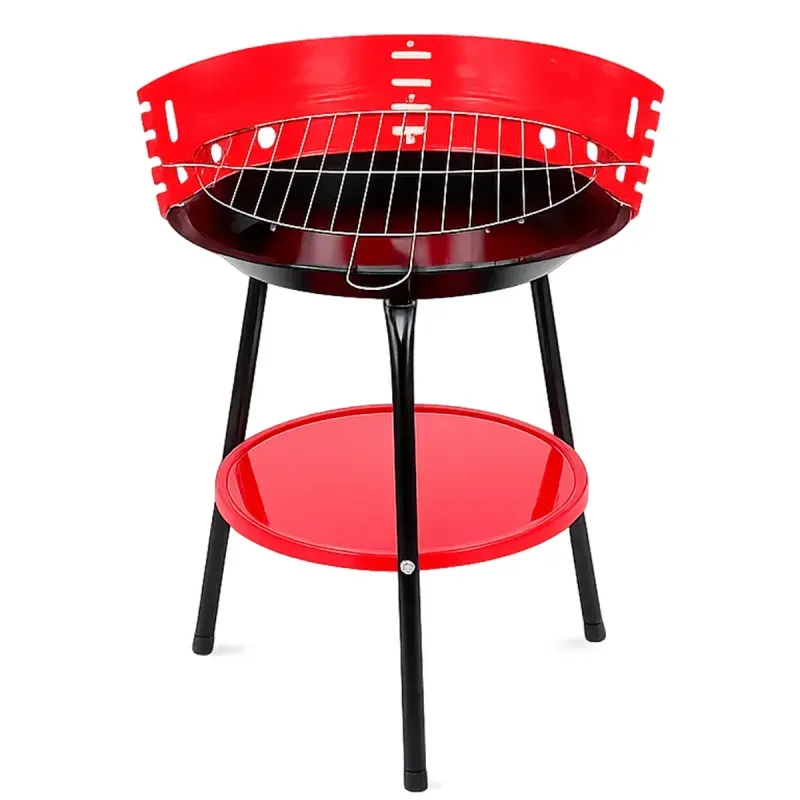 Parrilla A Carbon 36X36X53.5Cm Portatil Redonda Con Repisa S/M Fab-1786485757706