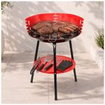 Parrilla A Carbon 36X36X53.5Cm Portatil Redonda Con Repisa S/M Fab-1786485770898