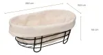 Panera Cesta Ovalada Acero Negro 28Cm 5Five-1787059169293
