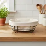 Panera Cesta Ovalada Acero Negro 28Cm 5Five-1787059165080