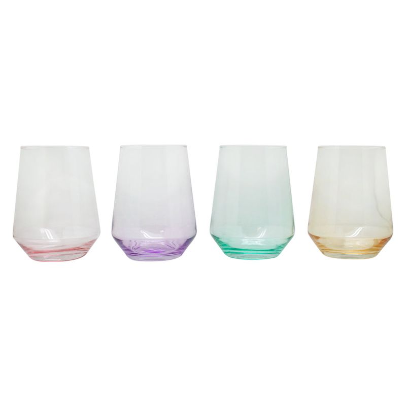Vaso 530Ml Vidrio Color 4 Unidades  Glasso-1787059508345
