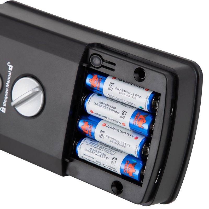 Cerrojo Digital Sobreponer Negro Modelo Smart100 Poli-1787173014355