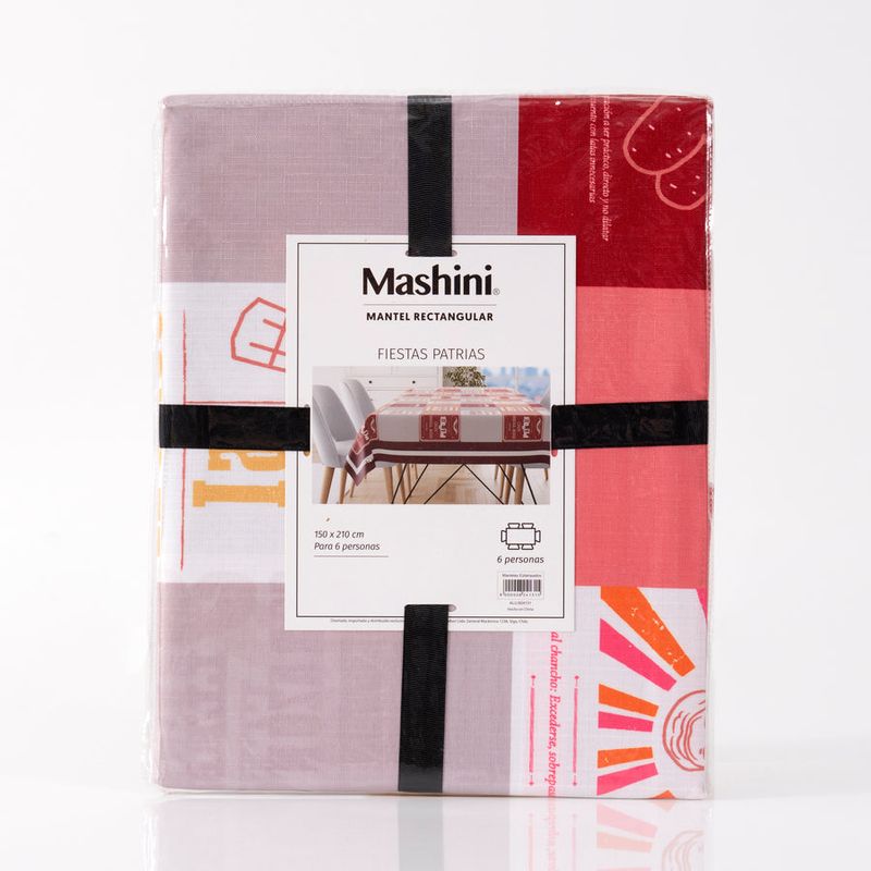 Mantel De Mesa 150X210Cm Fiestas Patrias Patchwork Mashini-1787243210998