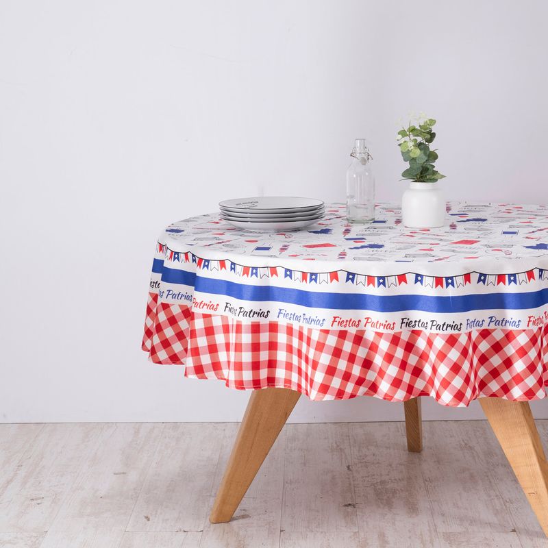 Mantel De Mesa 180Cm Redondo Fiestas Patrias Fiesta Mashini-1787243229318