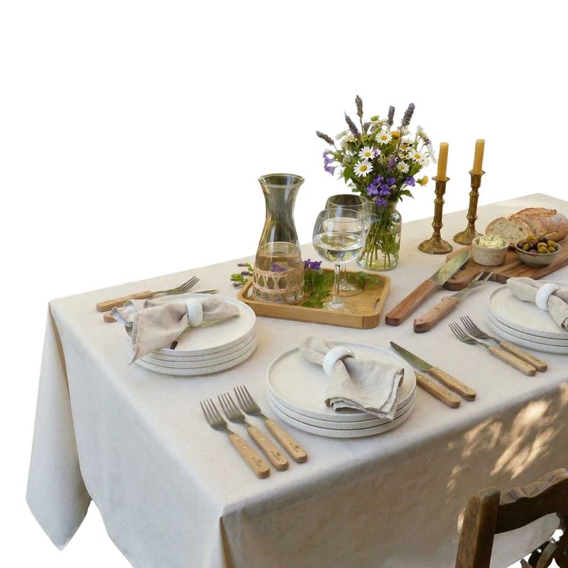 Mantel 177X277Cm Max Liso Hueso Decoexpress-1787761571382