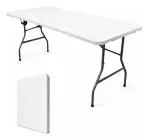 Mesa Plegable 180X74X74Cm Blanca Casa Viva-1788465661667