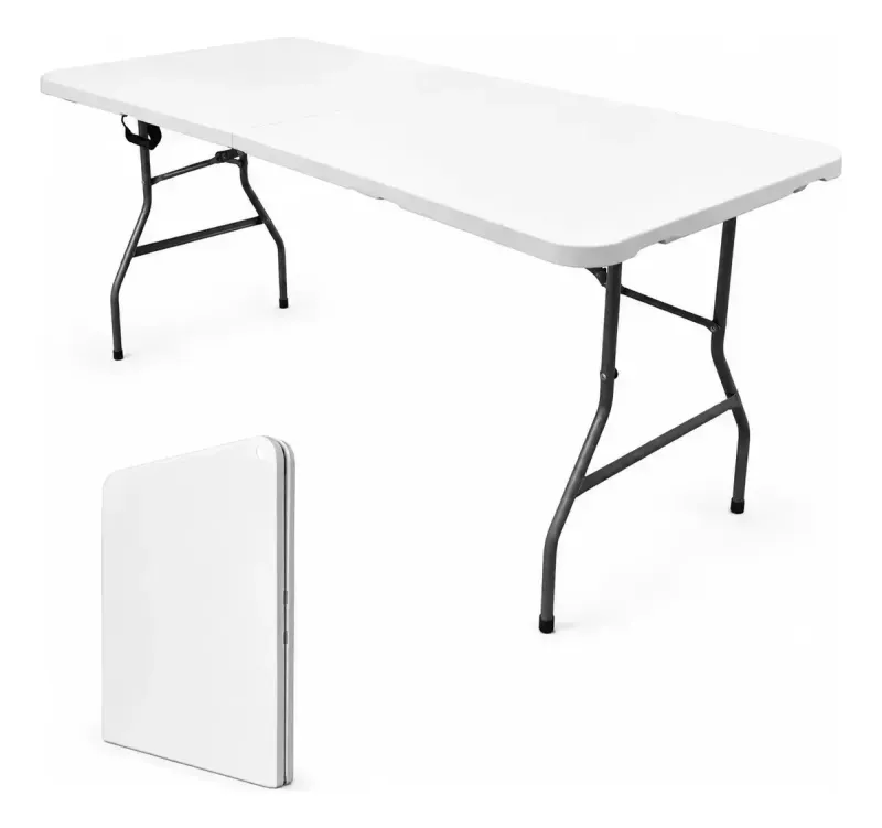 Mesa Plegable 180X74X74Cm Blanca Casa Viva-1788465661667