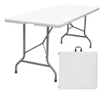 Mesa Plegable 180X74X74Cm Blanca Casa Viva-1788465550288