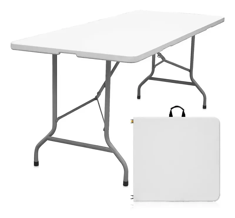 Mesa Plegable 180X74X74Cm Blanca Casa Viva-1788465550288